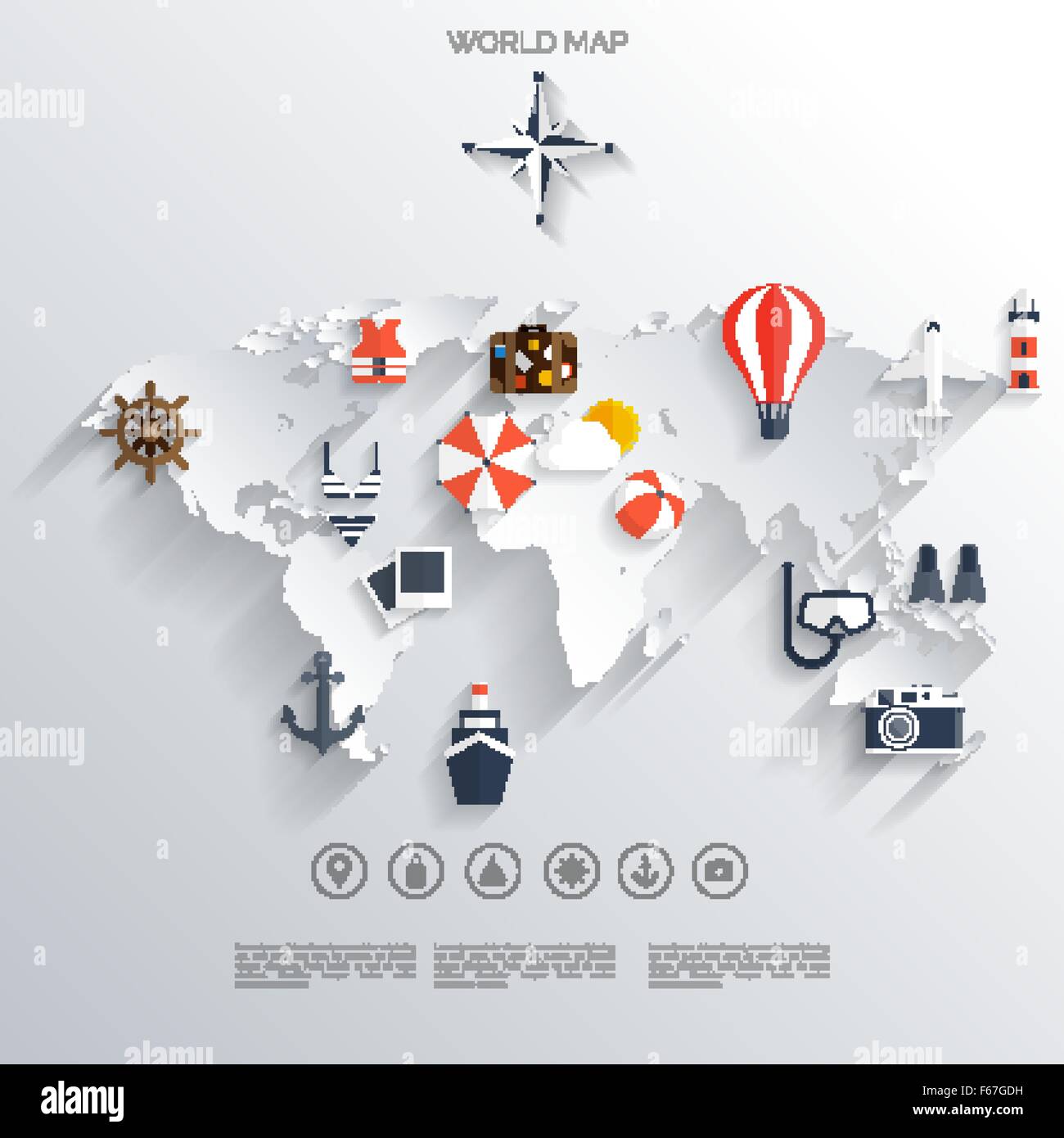 Abstract global travel map concept