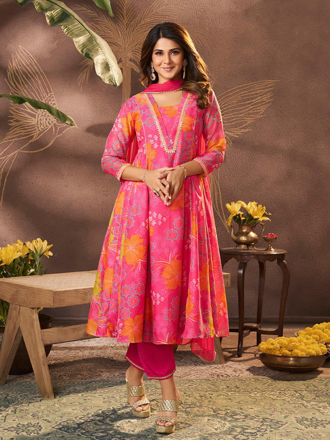 Floral Print Kurta Set