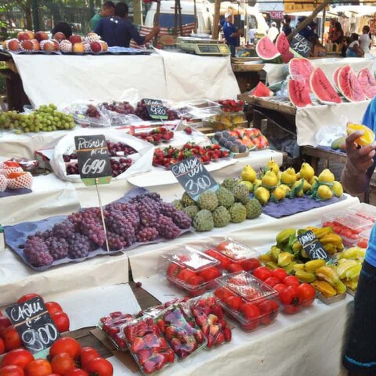 Tropical fruits and vegetables Panama City market
