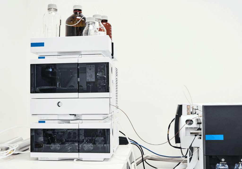 HPLC system used for peptide purity analysis in research laboratory