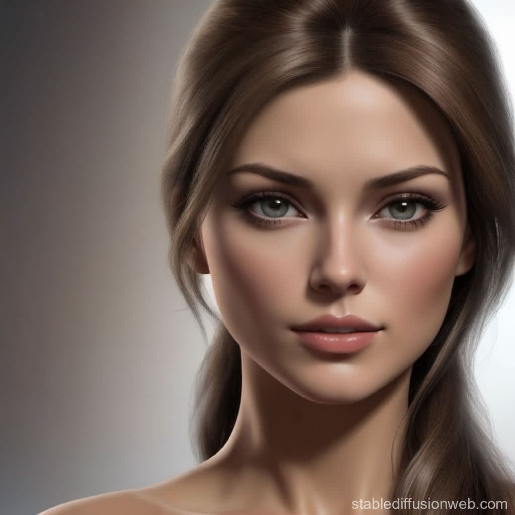 Photorealistic AI portrait face studio quality realistic