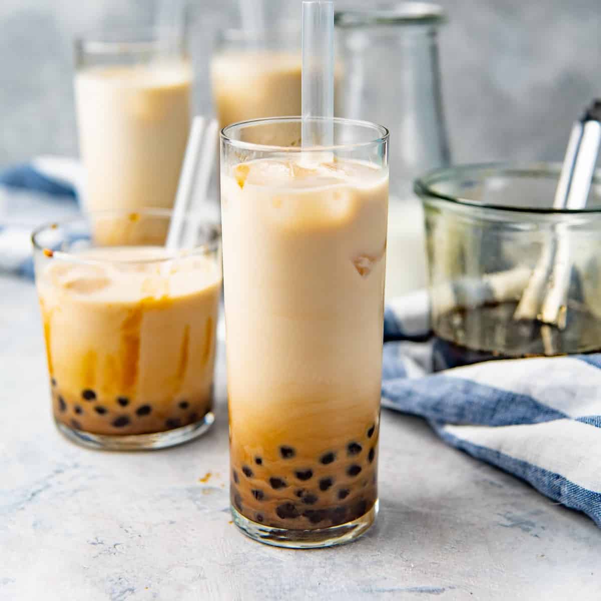 Bubble Tea mit Tapioka-Perlen
