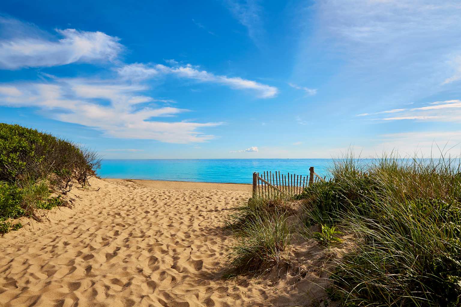 Cape Cod, Massachusetts dunes and beach path