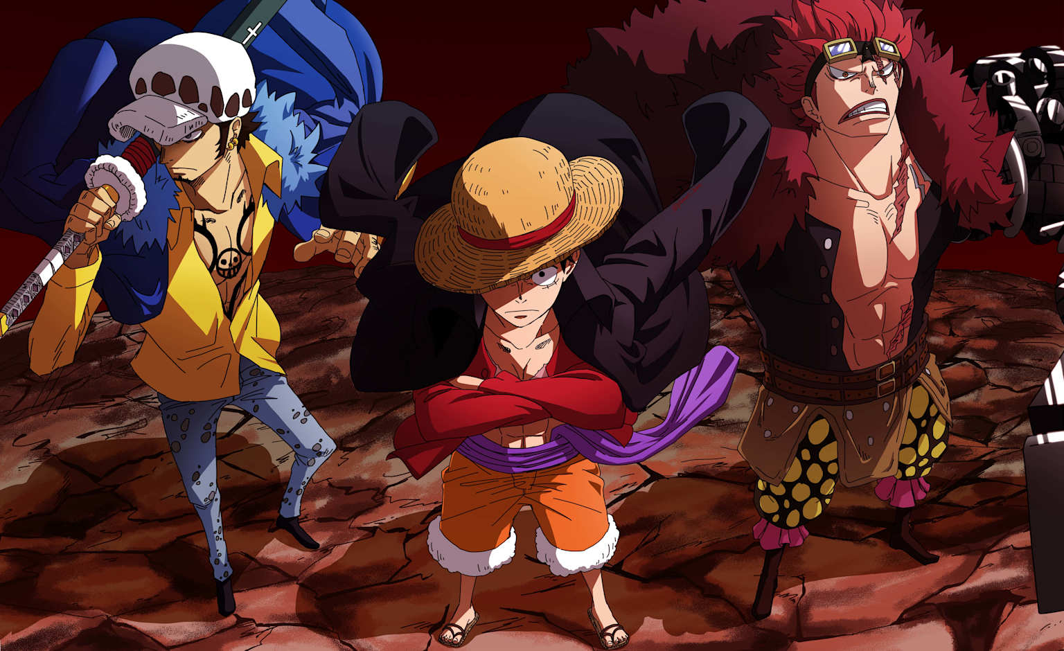 Luffy Law Kidd One Piece Wano - le trio qui a vaincu Kaido et Big Mom