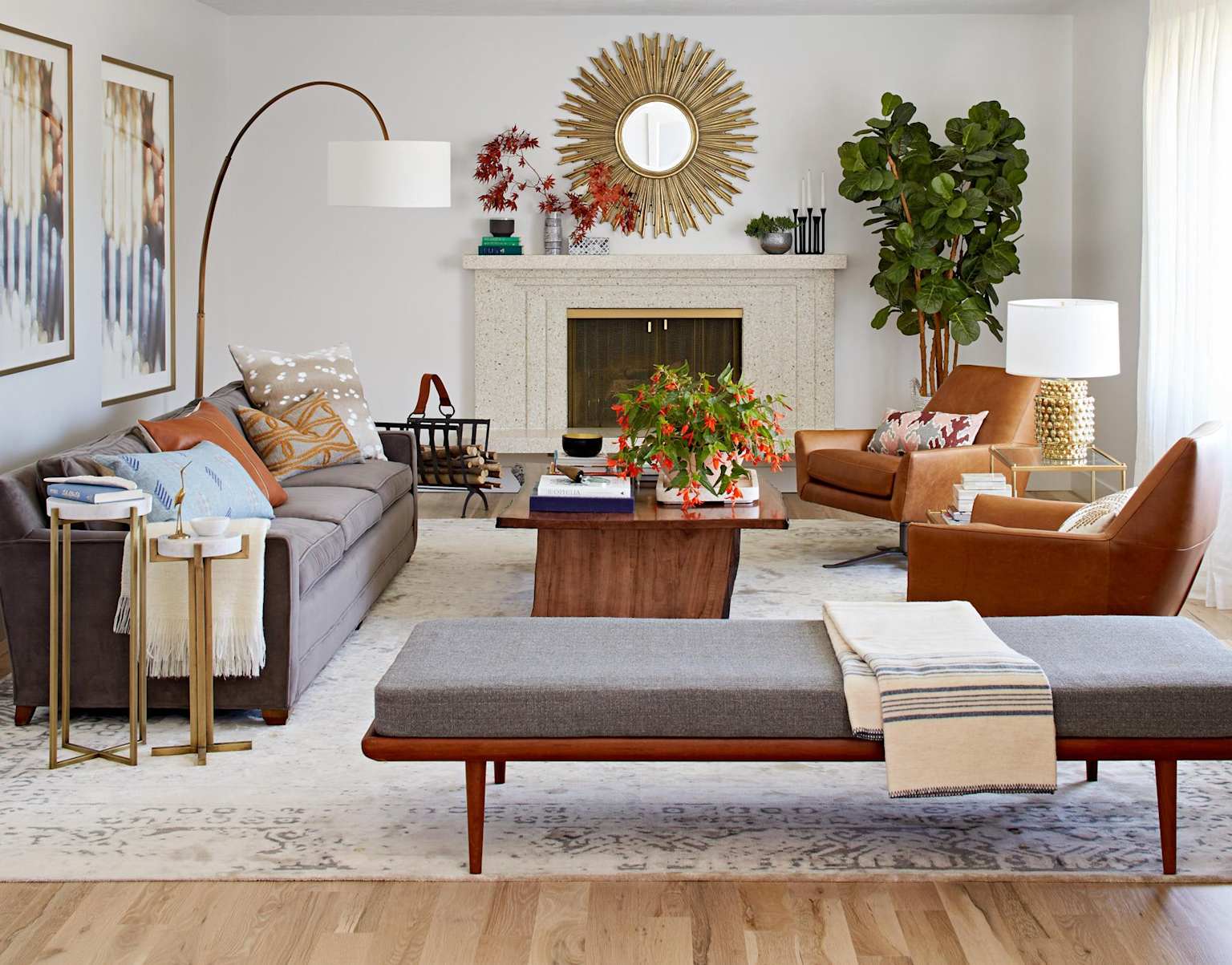 Modern staged living room