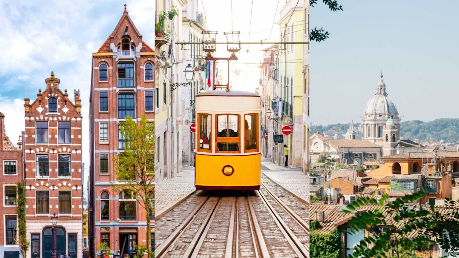 Amsterdam Lisbon Rome collage