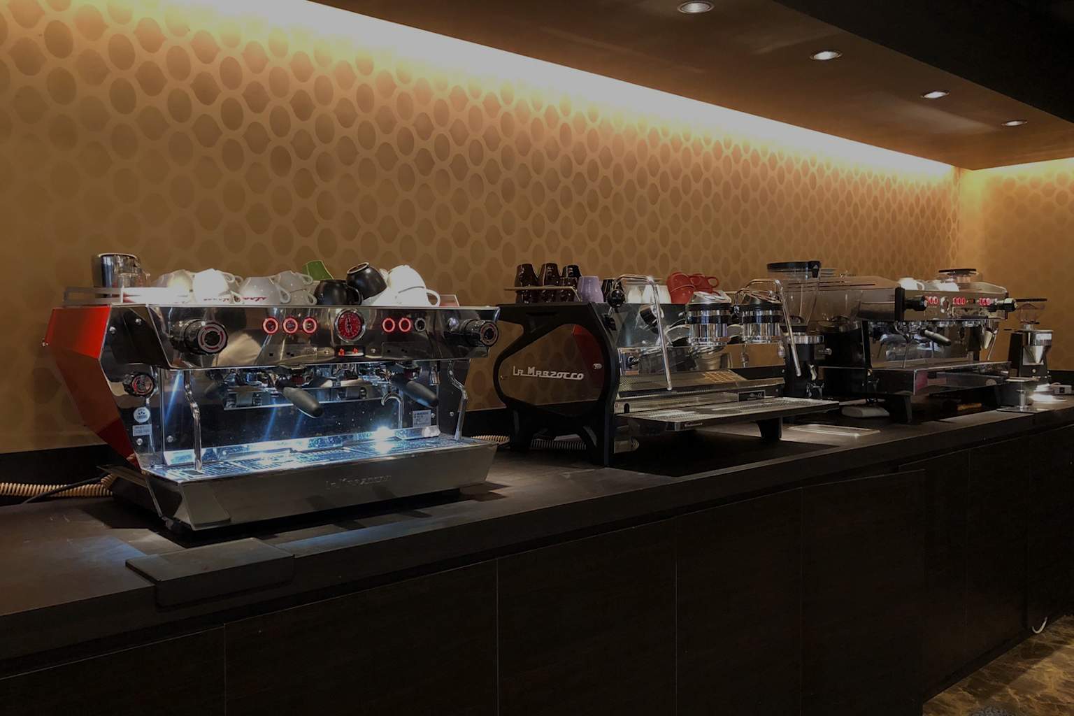 Professional coffee machine showroom