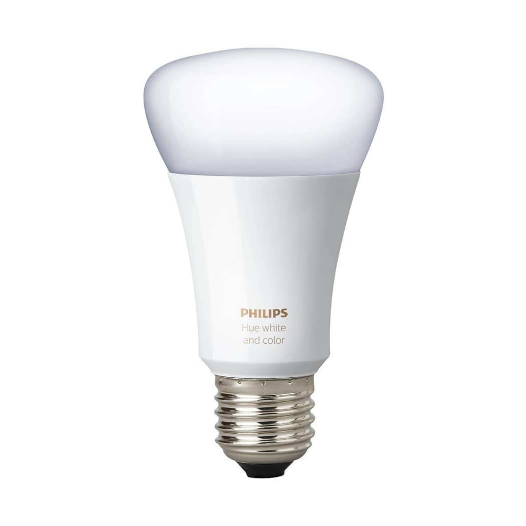 Philips Hue White Ambiance A19 Smart Bulb β automatic warm amber wind-down lighting for night routine