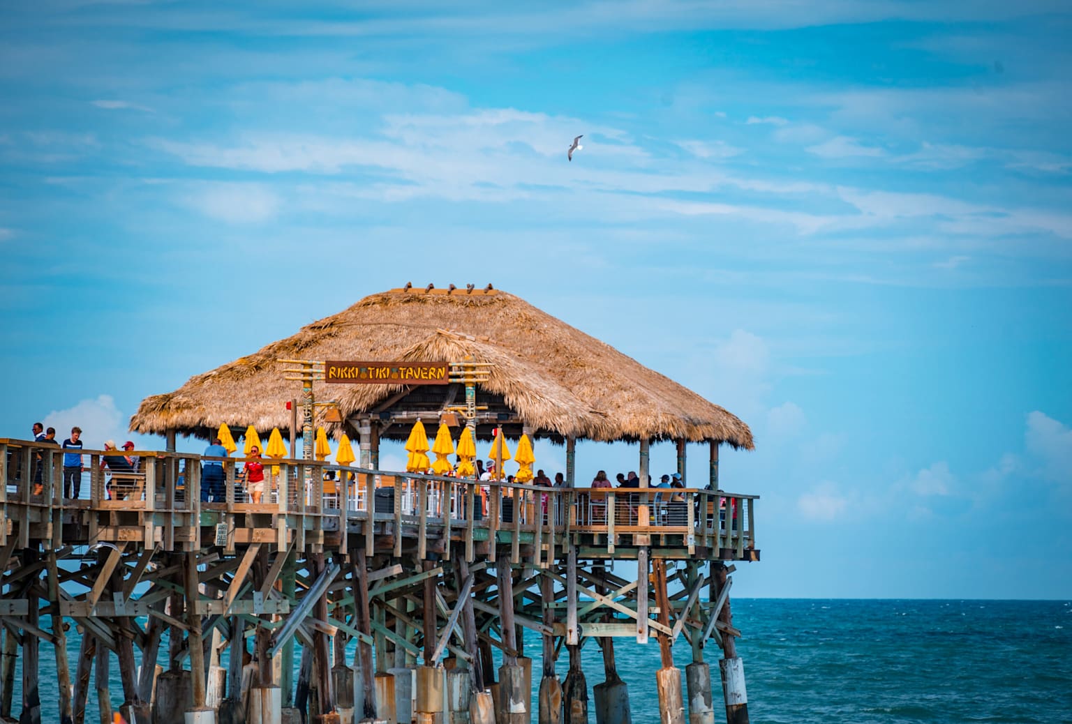 Cocoa Beach, Florida pier and shoreline