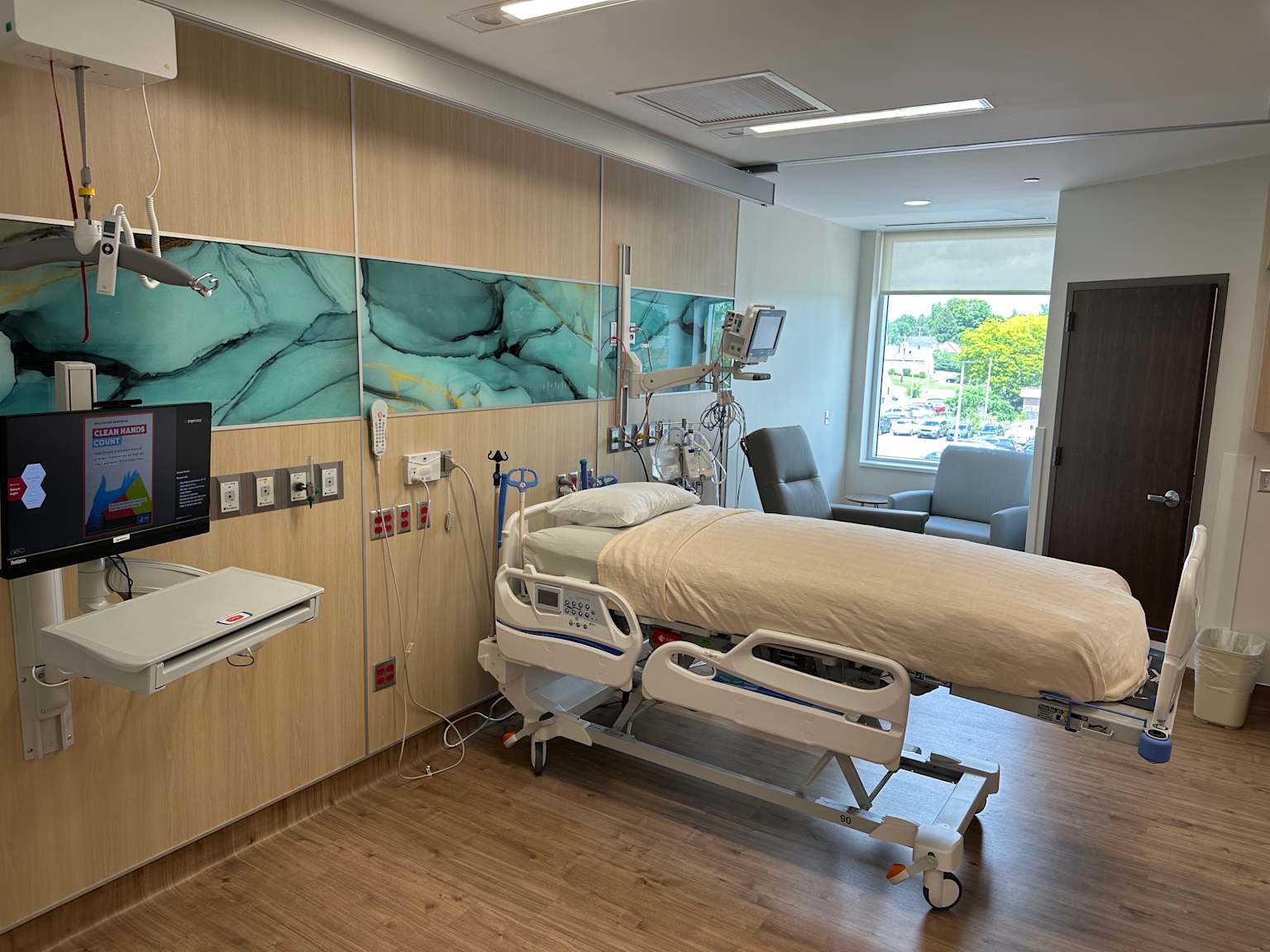 Modern ICU room