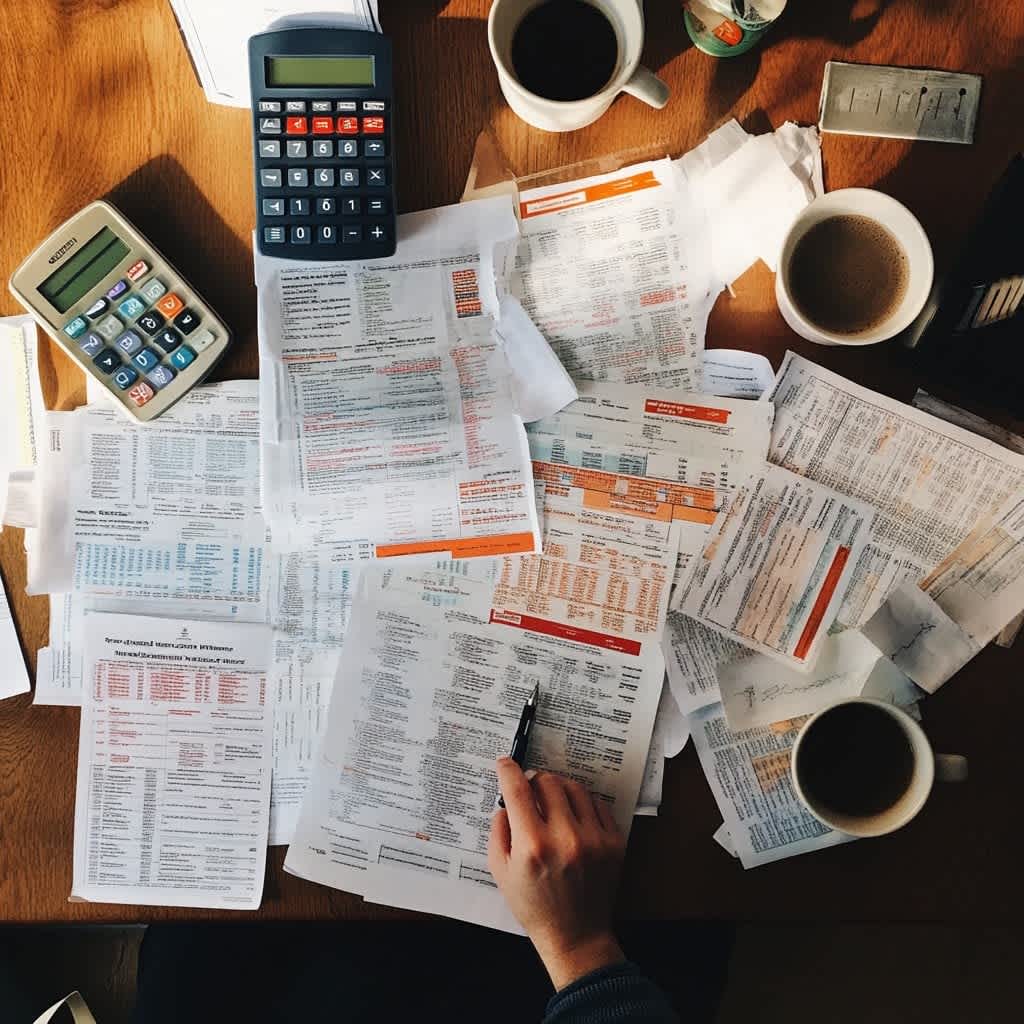 Financial paperwork spread across a desk for consumer warning article