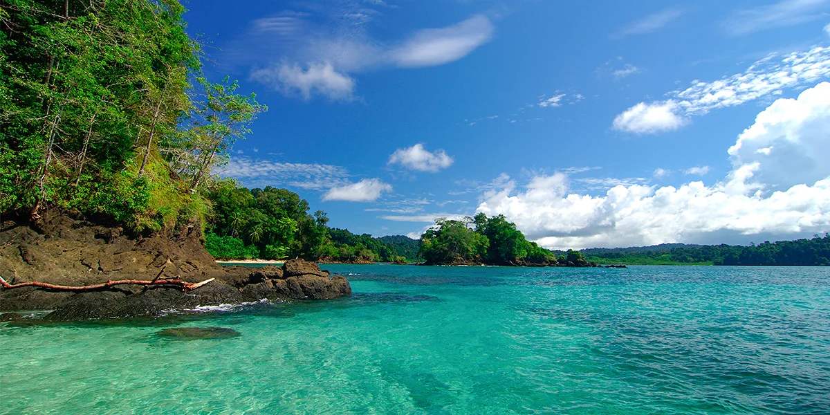 Coiba National Park coastal forest and bays