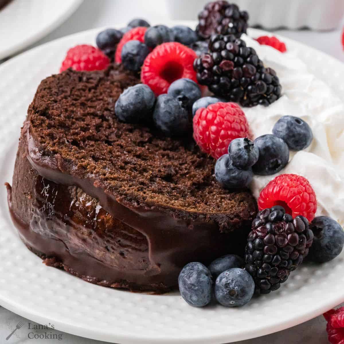 Berry-Glazed Chocolate Cake