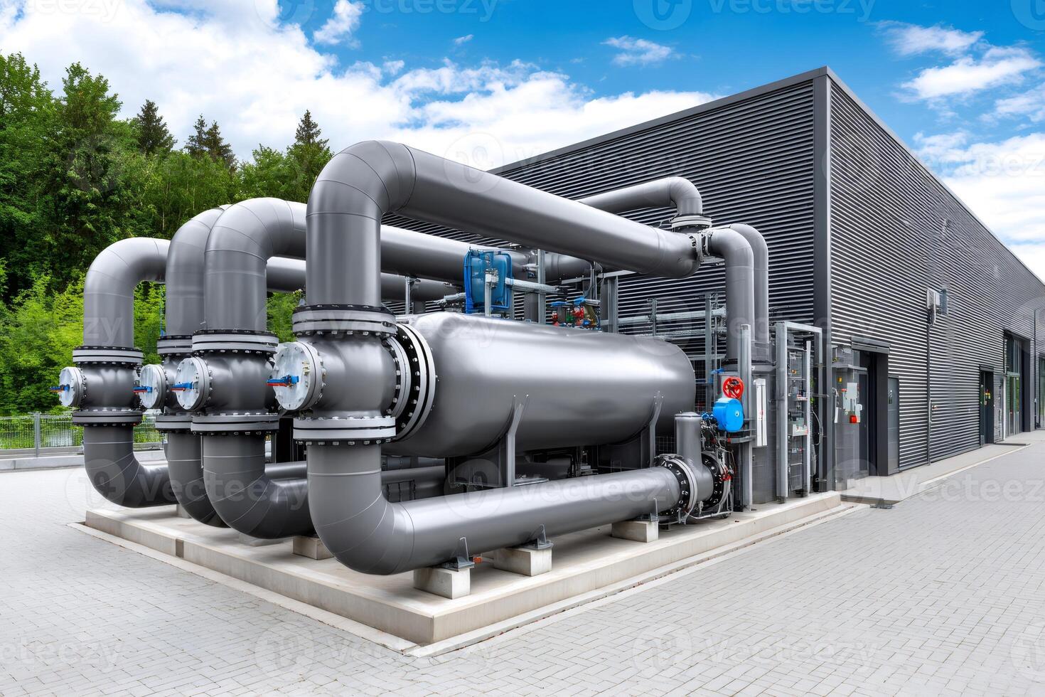 Water treatment plant pipes and filtration infrastructure
