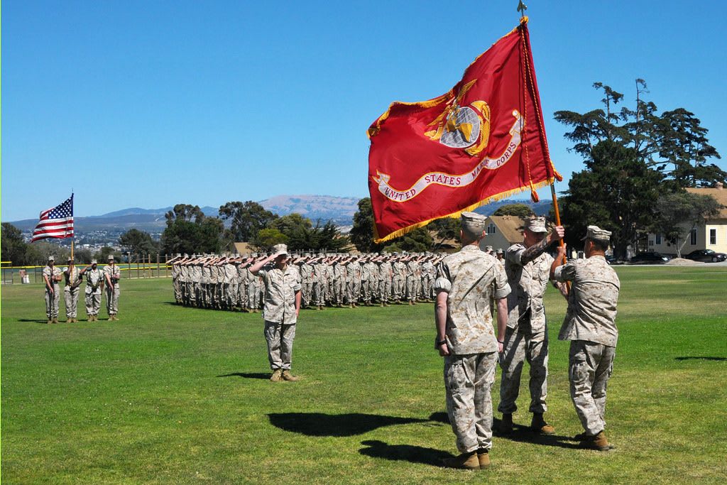 US Marines Patriotic Formation