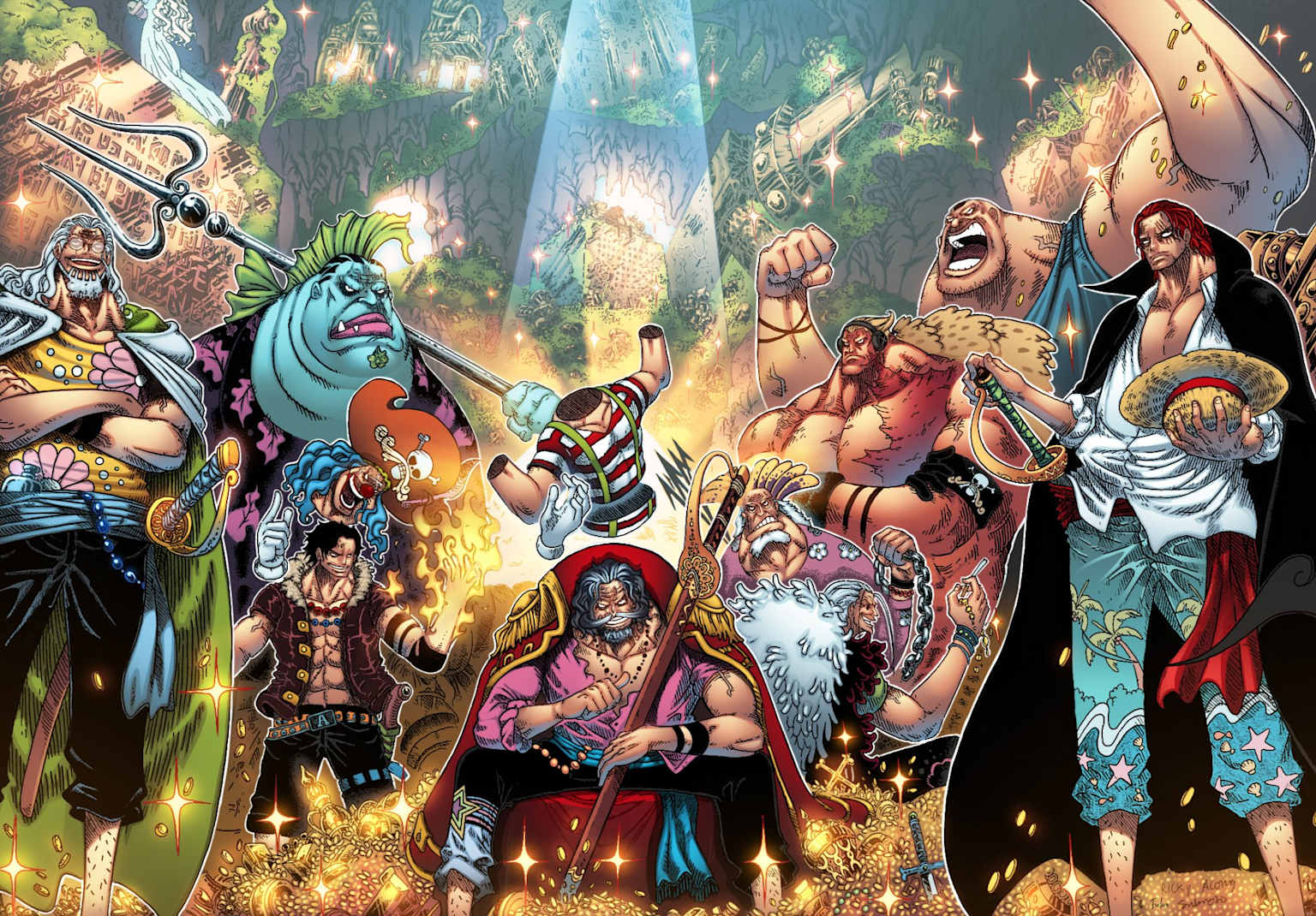 Roger Pirates équipage complet One Piece HD wallpaper