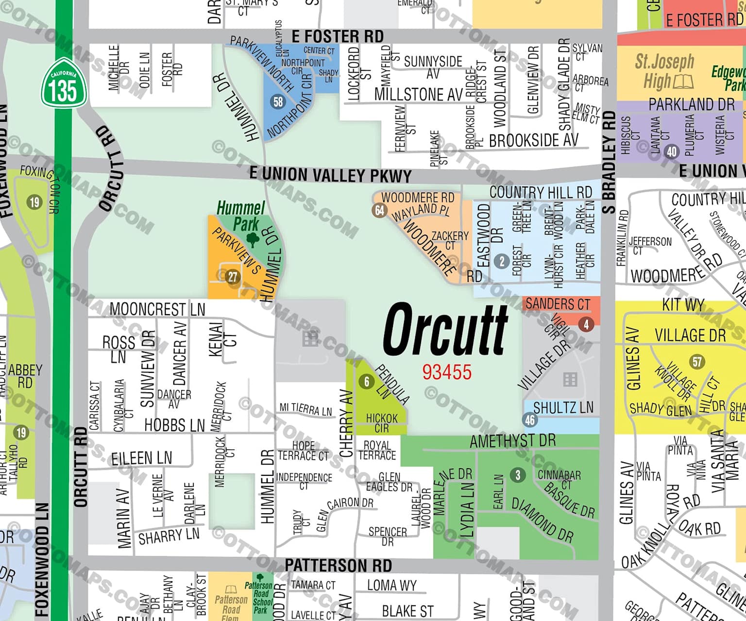 Orcutt area map