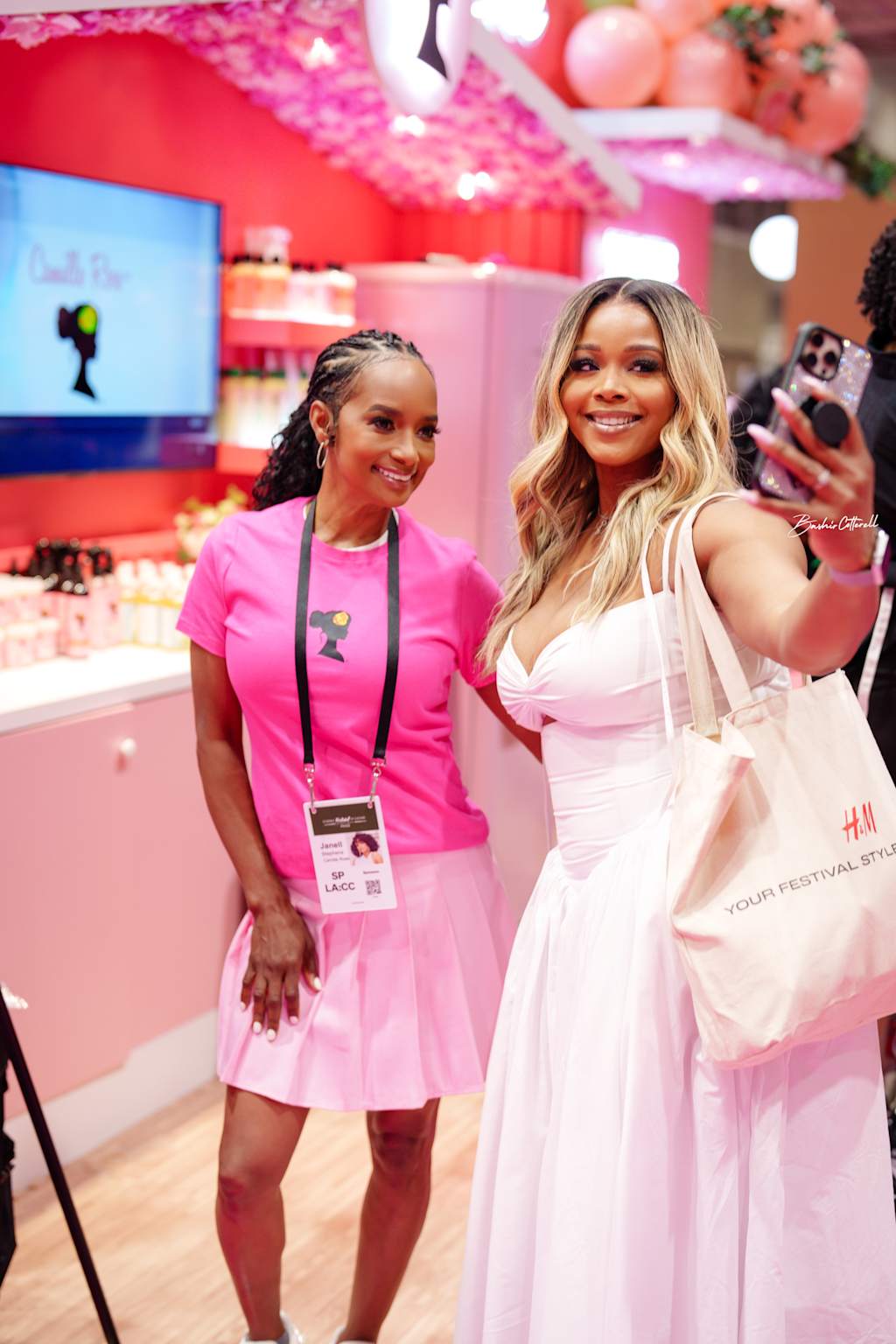 Gala attendees at Camille Rose booth