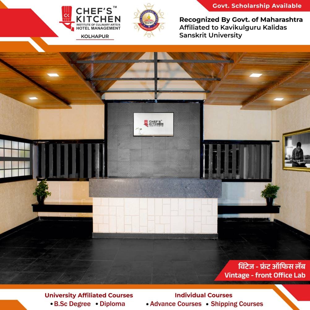 Hospitality institute front office and reception infrastructure