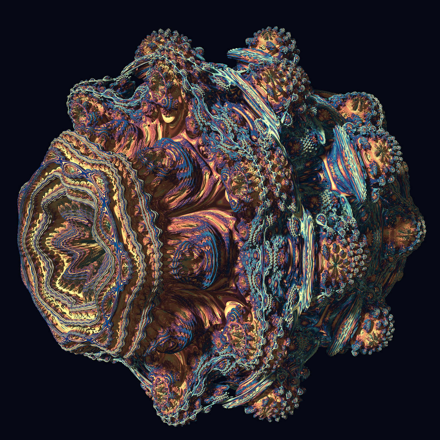 Colorful 3D Mandelbulb fractal render preview