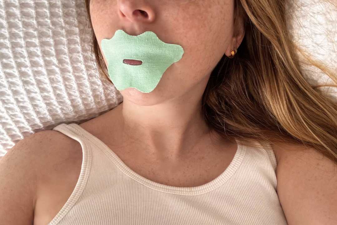 mouth taping for sleep safety — person sleeping representing risks of mouth taping and sleep apnea danger
