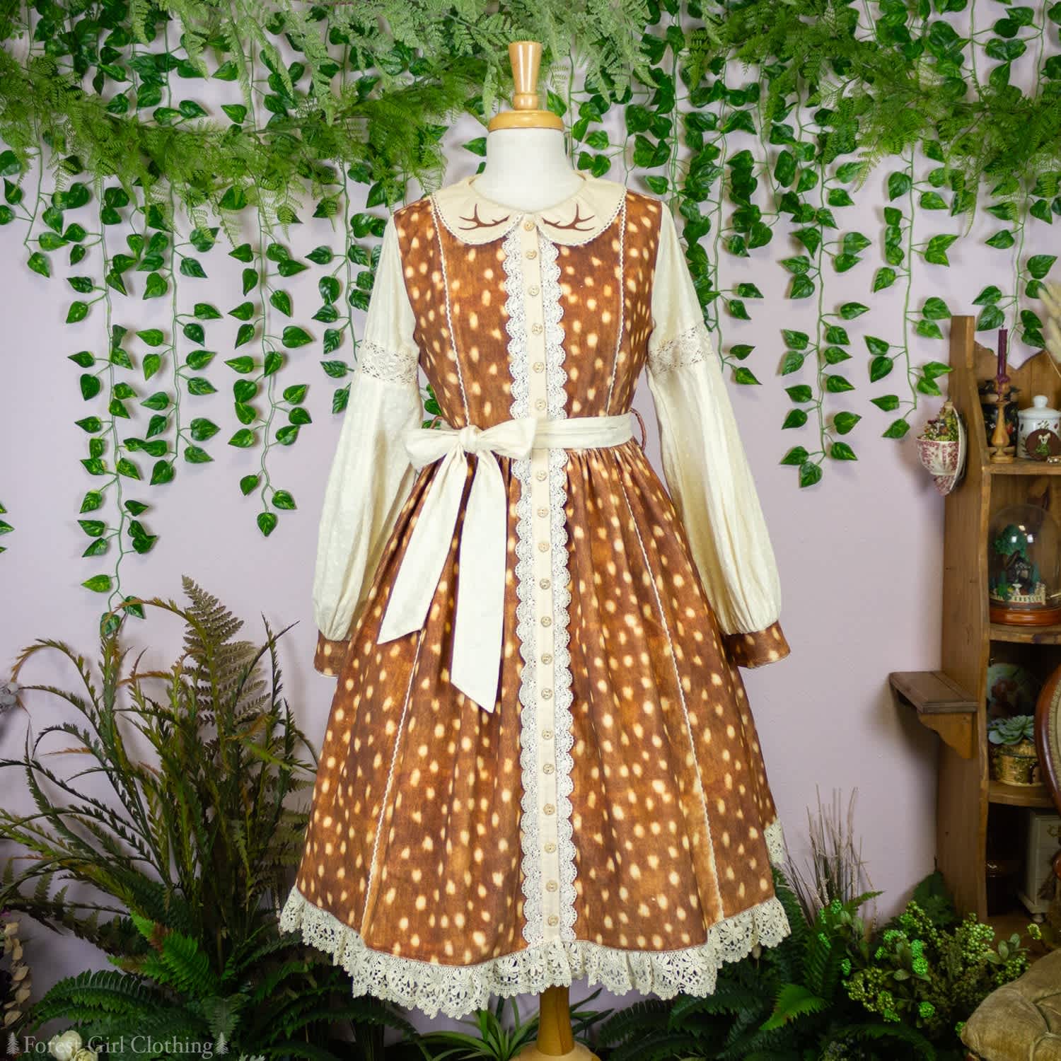 Deer motif dress