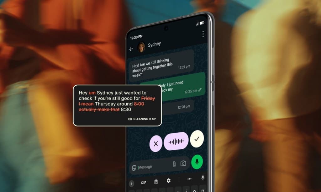 Wispr Flow Android app WhatsApp voice‑typing demo