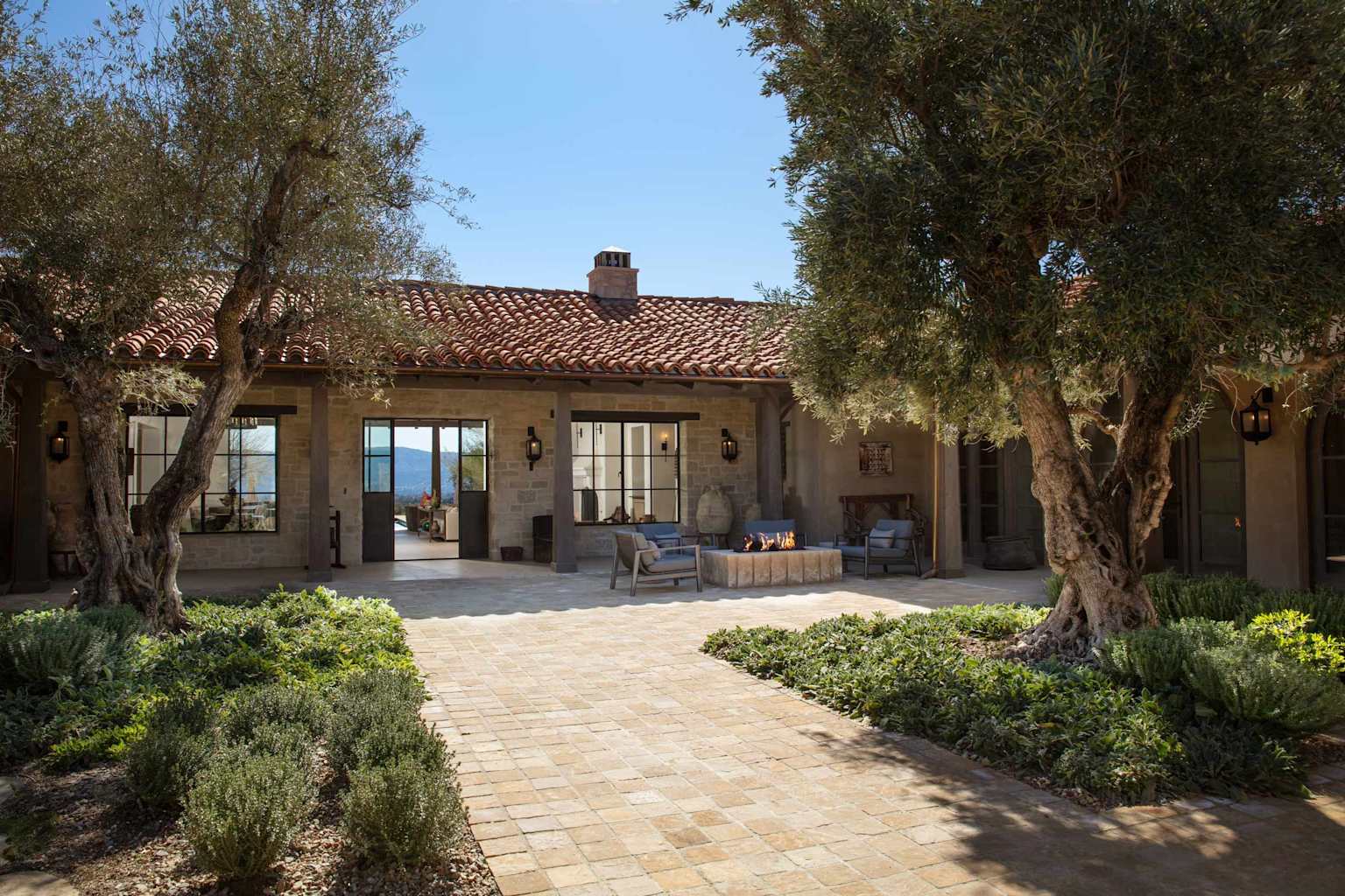 Santa Ynez hacienda-style luxury home exterior