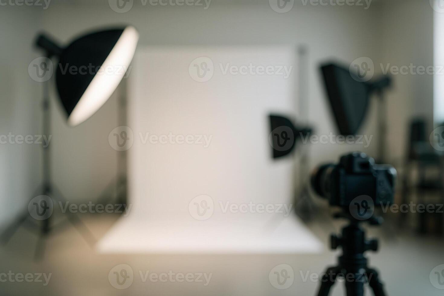 Photography studio setup with lights