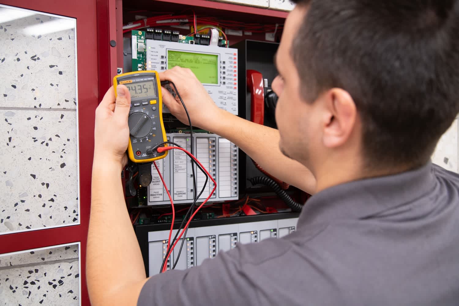 Fire alarm suppression system inspection