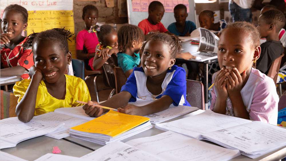 Young children learning together in an early years classroom