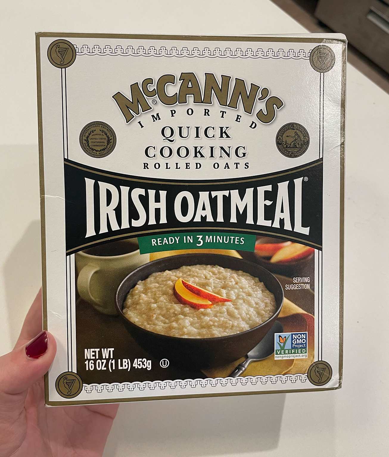 McCann's Irish oatmeal box