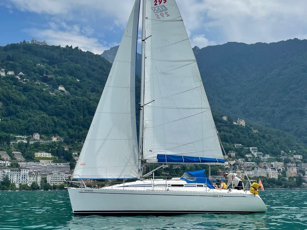 Sailing on Lake Geneva from Morges Mont Blanc