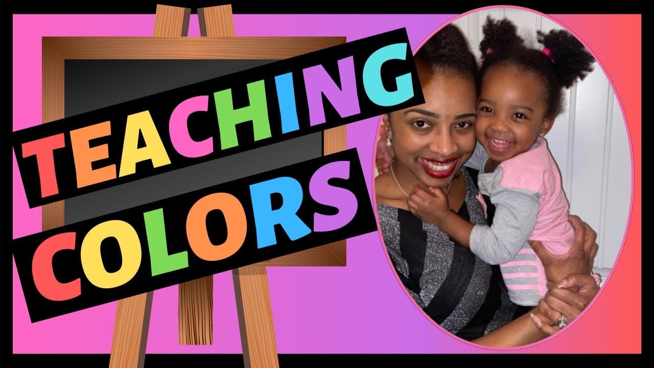 Mother teaching toddler colors at home