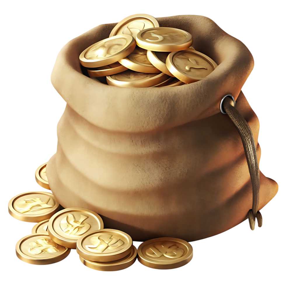 Gold coins representing wealth