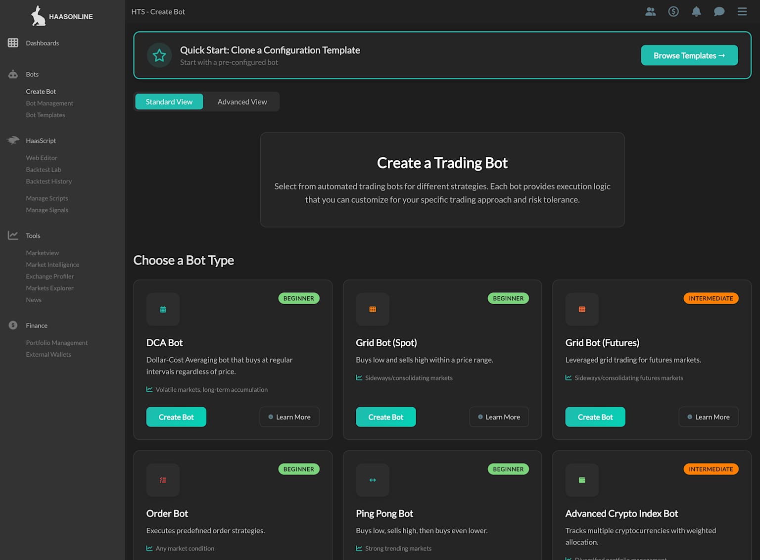HaasOnline advanced crypto trading bot setup 2026
