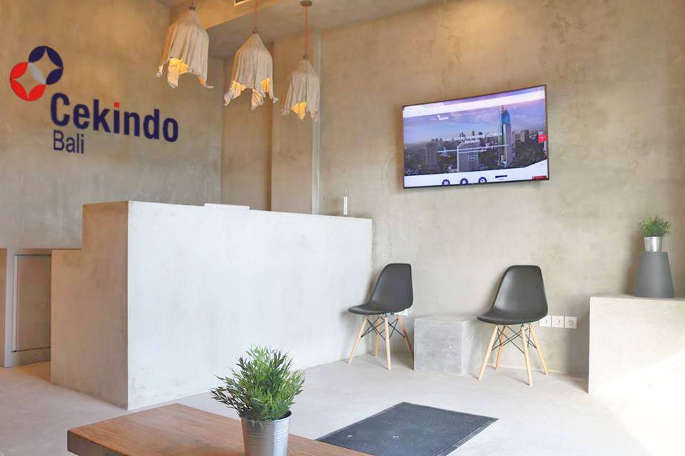 Modern Bali office reception area