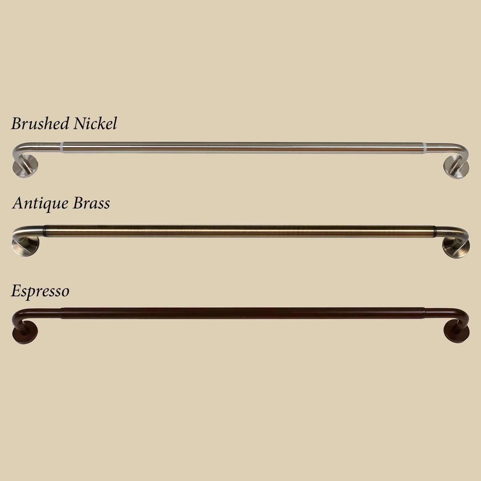 Wraparound curtain rods with curved returns to seal sides