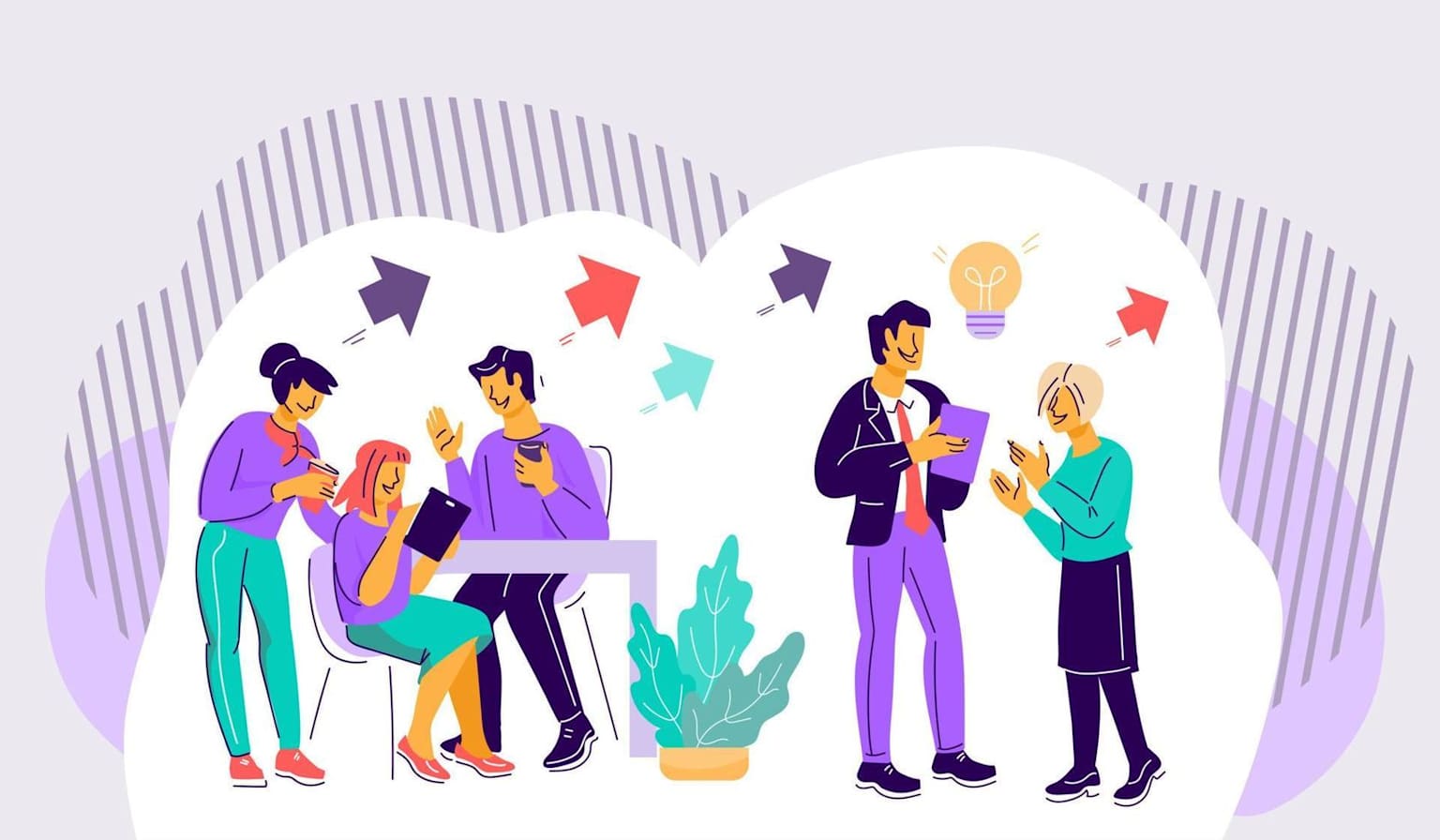 Communication and collaboration illustration