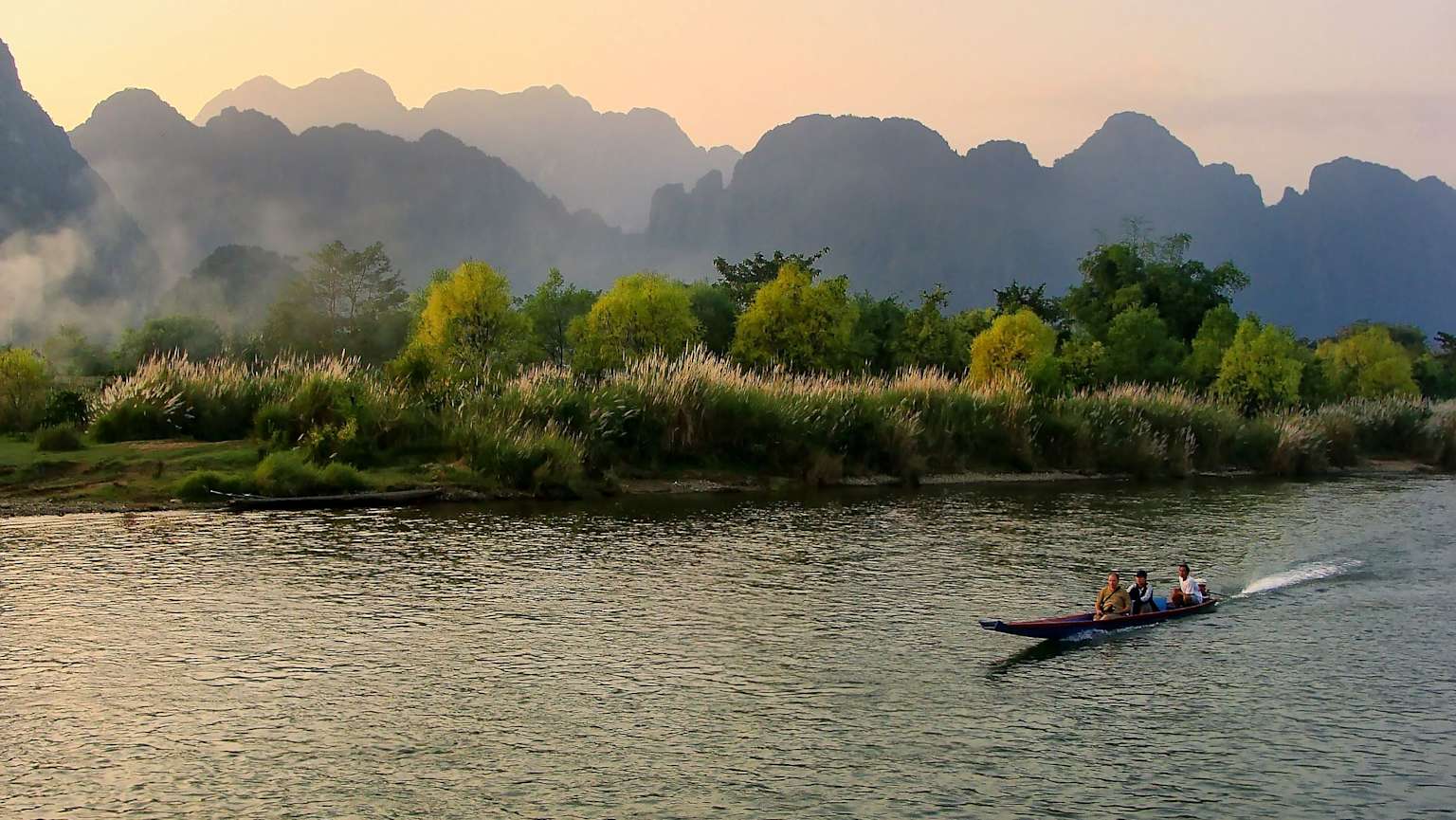 Paisaje de Vang Vieng en Laos