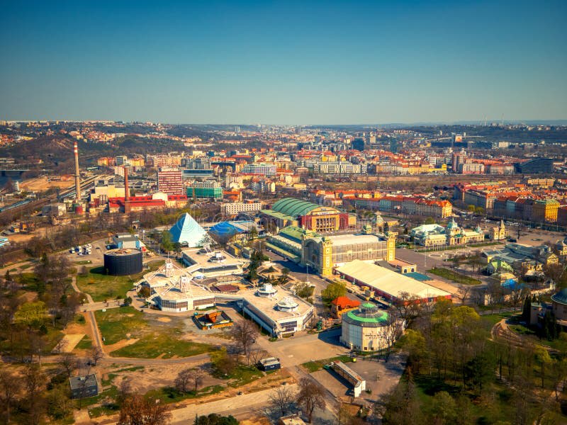 Aerial Vystaviste Praha exhibition complex