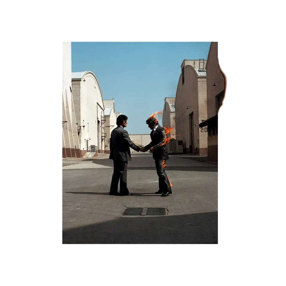 Pochette de Wish You Were Here de Pink Floyd, conçue par Hipgnosis