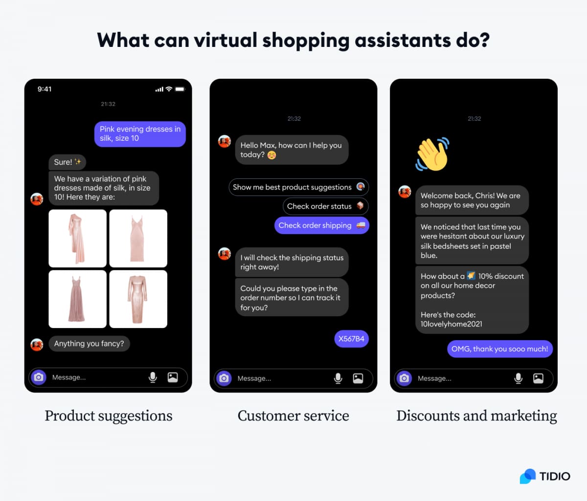 Mobile virtual shopping assistant recommending products