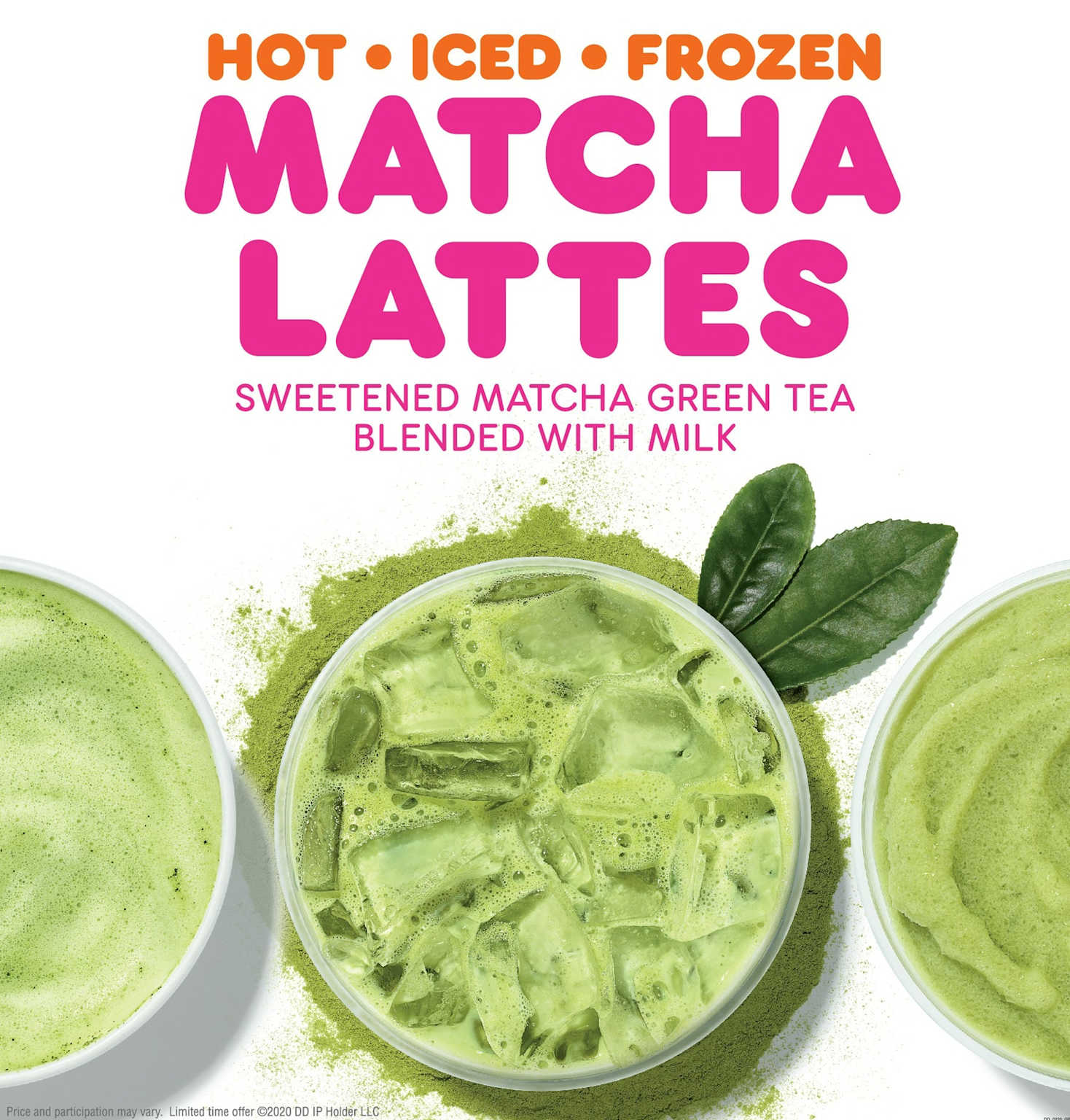 Dunkin iced matcha and spring drinks