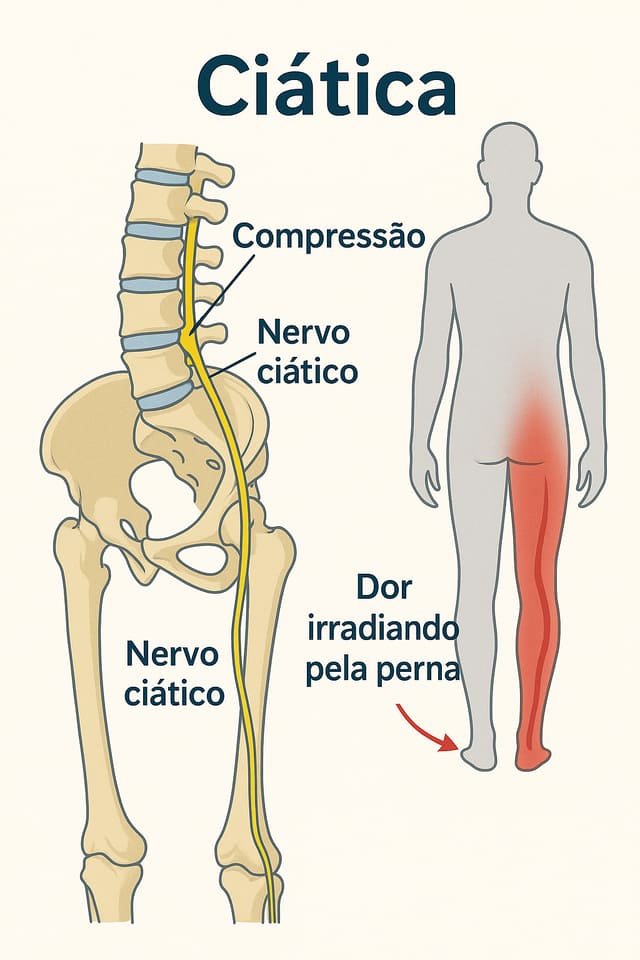 Dor irradiada da lombar para perna