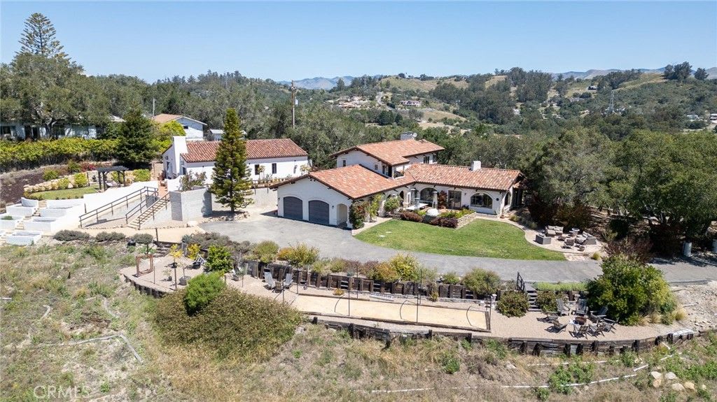 A home in Arroyo Grande with hills in the background.