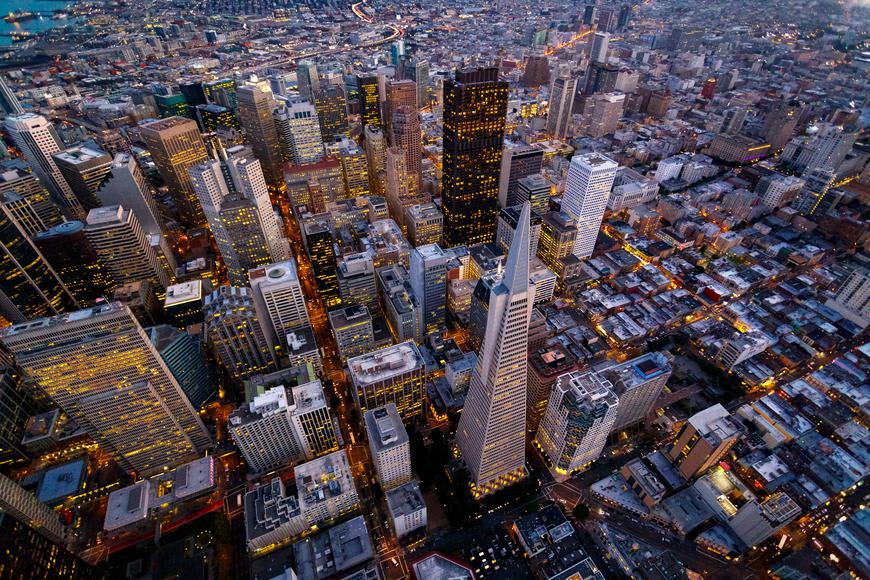 Downtown San Francisco skyline with modern condos