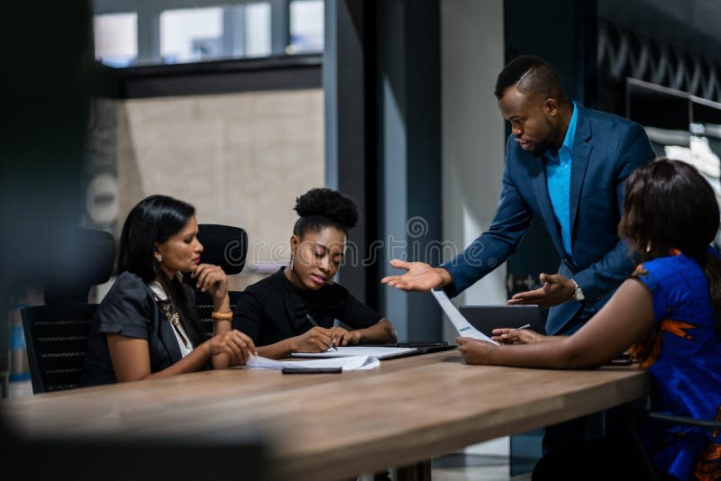 Business professionals meeting