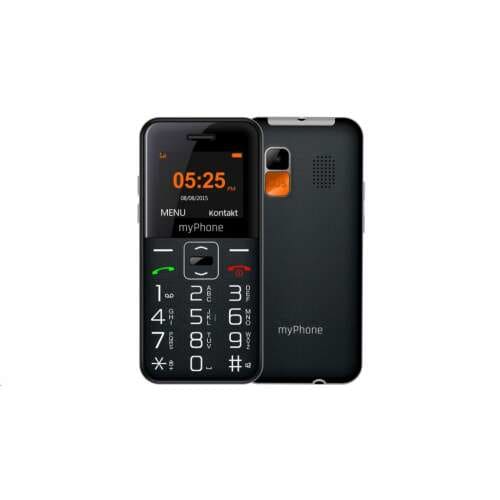 myPhone HALO Easy black front and back
