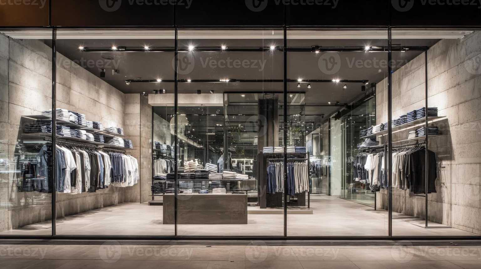 Интерьер современного магазина одежды